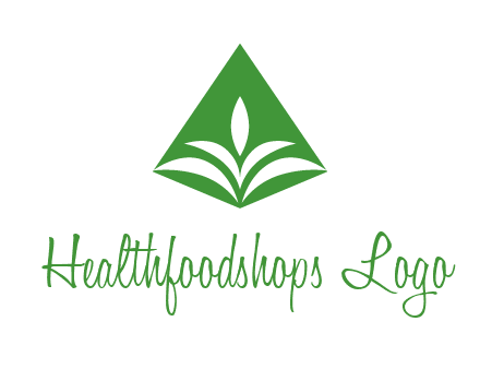 abstract plant in rhombus agriculture logo