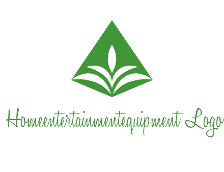 abstract plant in rhombus agriculture logo