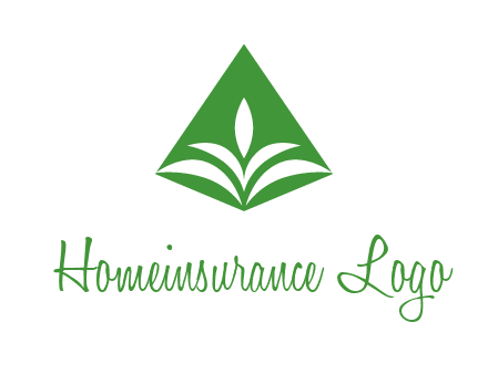 abstract plant in rhombus agriculture logo