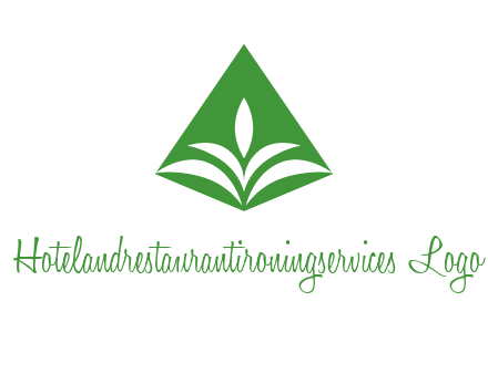 abstract plant in rhombus agriculture logo