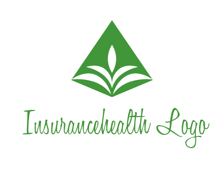 abstract plant in rhombus agriculture logo