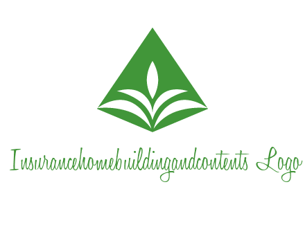 abstract plant in rhombus agriculture logo