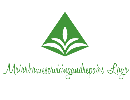 abstract plant in rhombus agriculture logo