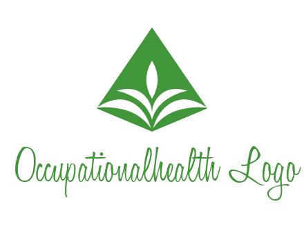 abstract plant in rhombus agriculture logo