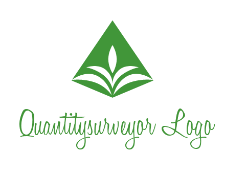 abstract plant in rhombus agriculture logo