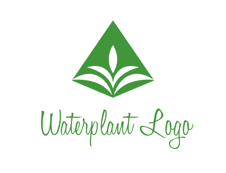 abstract plant in rhombus agriculture logo