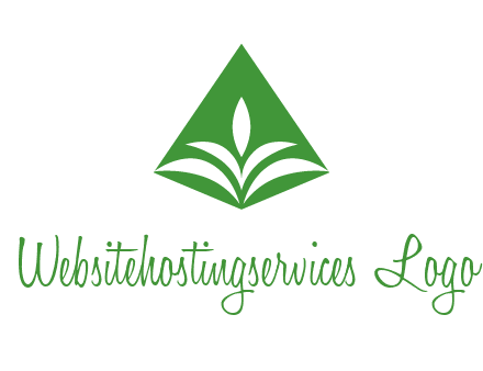 abstract plant in rhombus agriculture logo