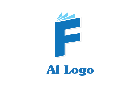 letter f incorporated with book logo