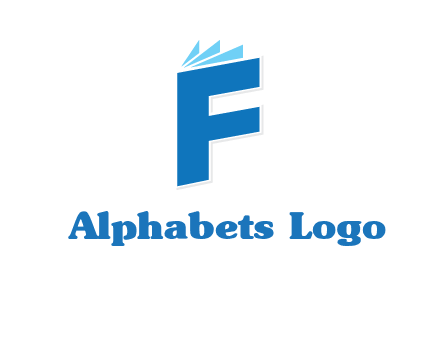 letter f incorporated with book logo