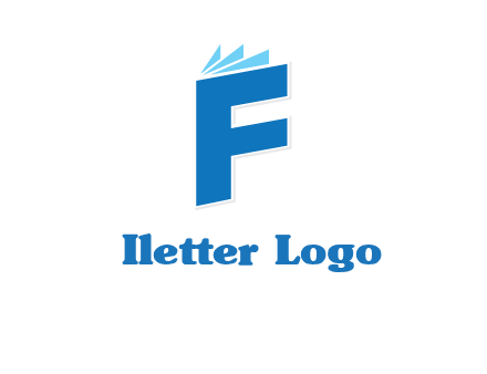 letter f incorporated with book logo