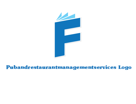 letter f incorporated with book logo