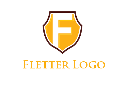 letter f inside the emblem logo