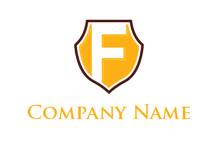 letter f inside the emblem logo