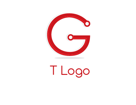 technology cables forming letter g logo