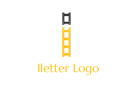 letter i forming film reel graphic