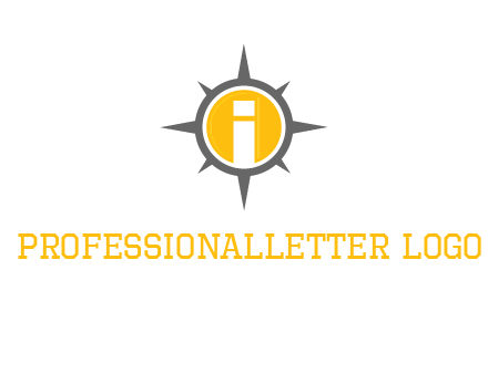 letter i inside compass logo