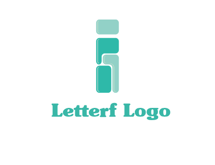 squares forming letter i logo