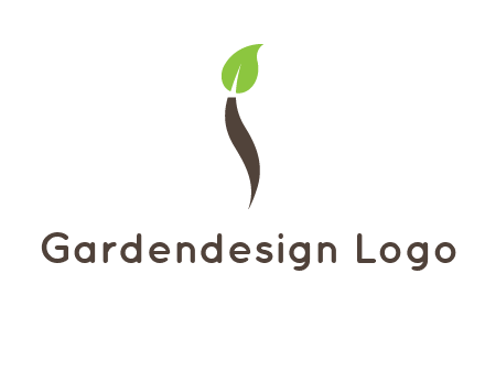 leaf incorporate with letter i logo