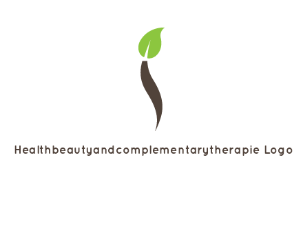 leaf incorporate with letter i logo