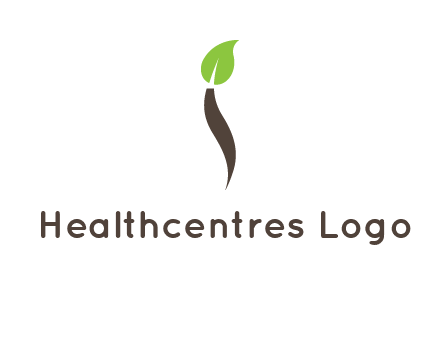 leaf incorporate with letter i logo