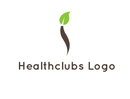 leaf incorporate with letter i logo