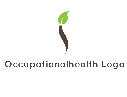 leaf incorporate with letter i logo