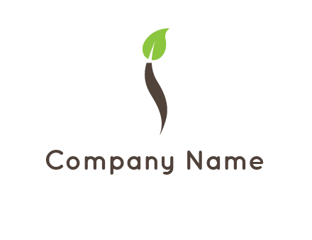 leaf incorporate with letter i logo