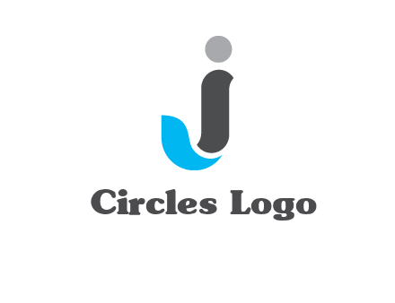 swooshes with circle forming letter J