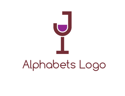 letter merged of a wine glass logo