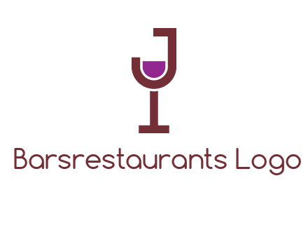 letter merged of a wine glass logo