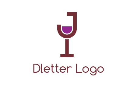 letter merged of a wine glass logo