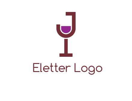 letter merged of a wine glass logo