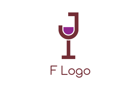 letter merged of a wine glass logo