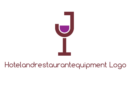 letter merged of a wine glass logo