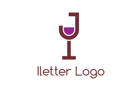 letter merged of a wine glass logo