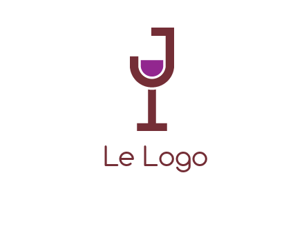 letter merged of a wine glass logo