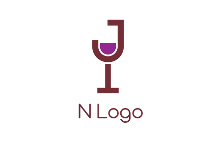 letter merged of a wine glass logo