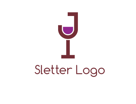 letter merged of a wine glass logo