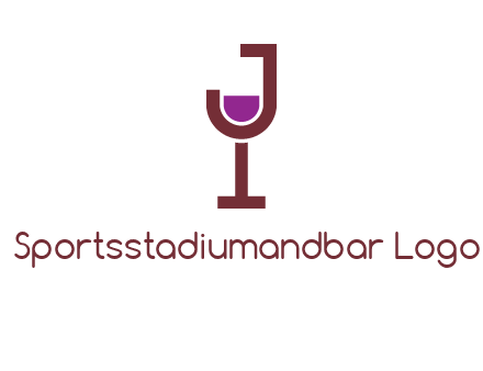 letter merged of a wine glass logo