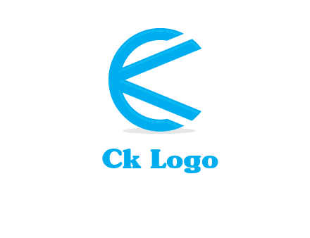 lines in letter C forming letter K