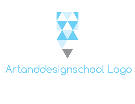 polygons pencil shape logo