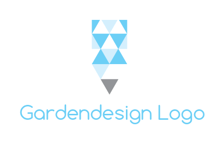 polygons pencil shape logo