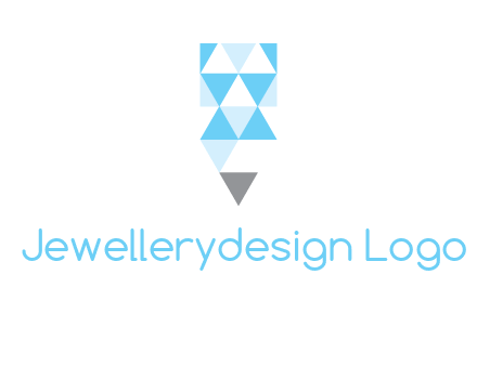 polygons pencil shape logo