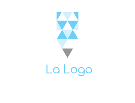 polygons pencil shape logo