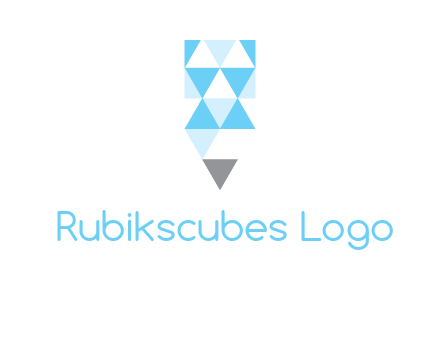 polygons pencil shape logo