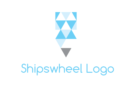 polygons pencil shape logo