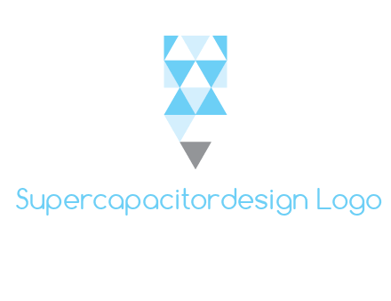 polygons pencil shape logo