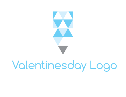 polygons pencil shape logo