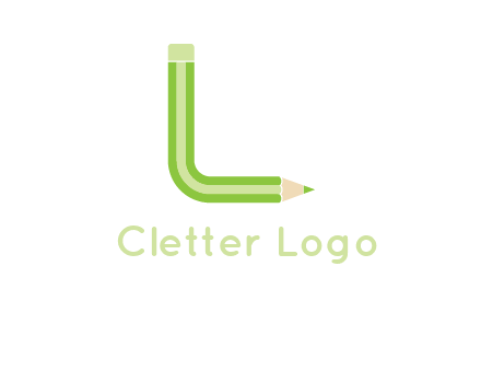 letter L forming film pencil logo