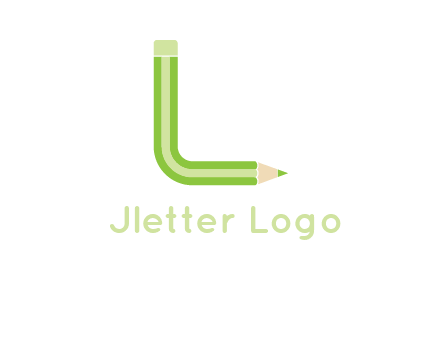 letter L forming film pencil logo